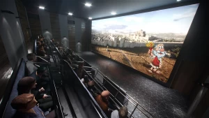 הדמיה של מנהרת הזמן, שתפעל במוזיאון מורשת החשמונאים (הדמיה: קומפיוגרפיק)