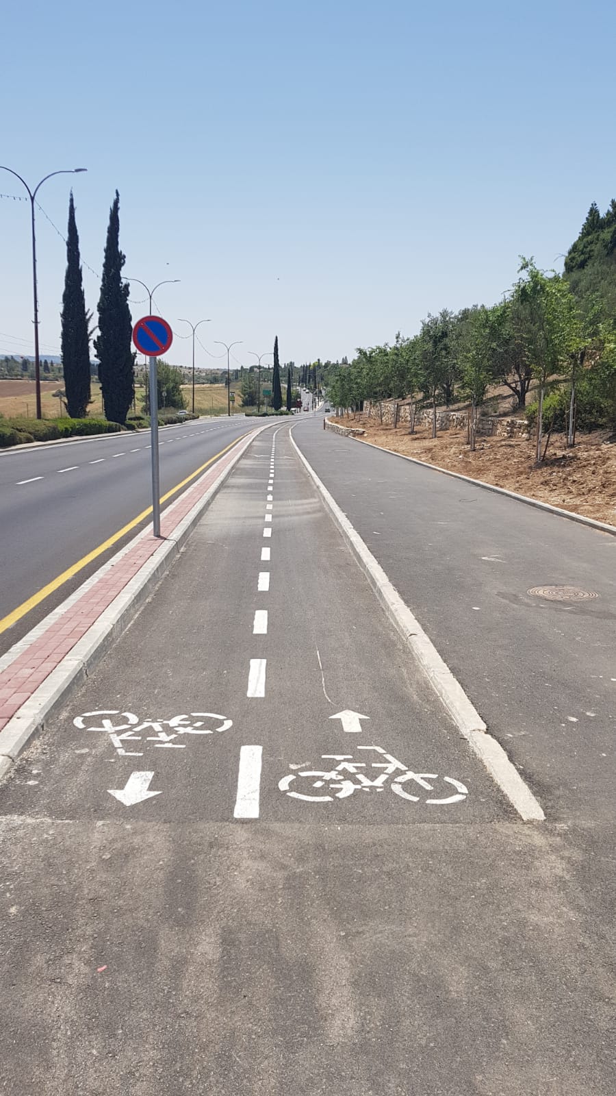 שביל האופניים החדש, הבוקר (צילום: דוברות עיריית מודיעין מכבים רעות)