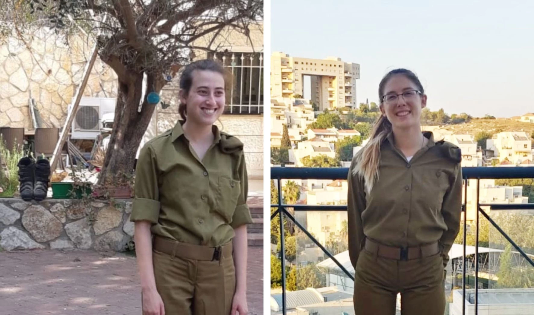 טוראית עדי הירש, טוראית הדס אייזנברג (צילומים: דובר צה"ל)
