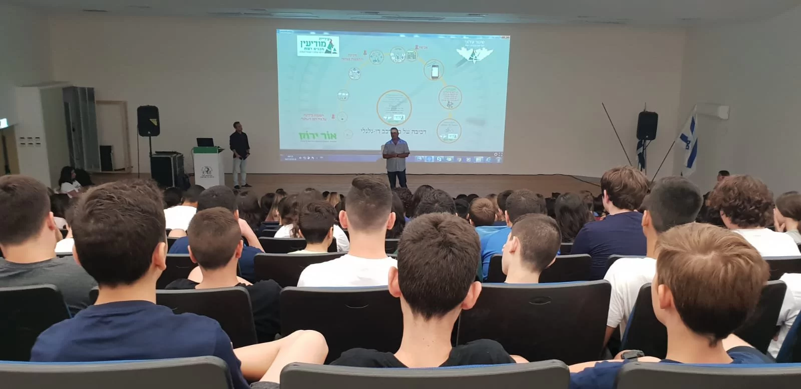 הדרכה על האופניים החשמליים (צילום: דוברות עיריית מודיעין מכבים רעות)