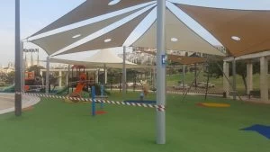 עבודות תשתית בפארק ענבה (צילום: דוברות עיריית מודיעין מכבים רעות)