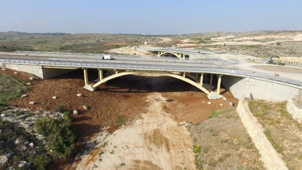 העבודות להקמת מחלף נופים לכביש 431 (צילום: דוברות עיריית מודיעין מכבים רעות)