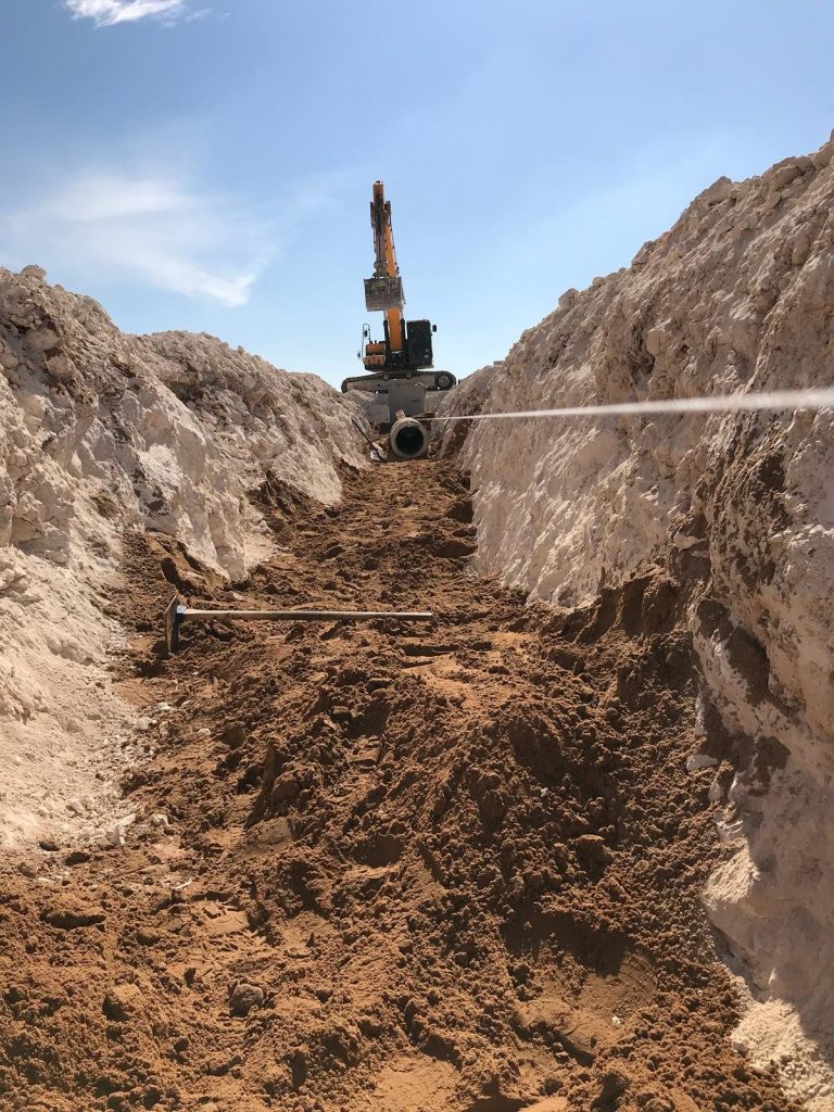 עבודות ביוב וניקוז בשכונת מורשת (צילום: דוברות עיריית מודיעין מכבים רעות)