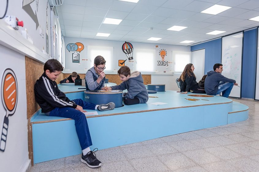 מרחב הלימוד החדש בבית הספר עירוני ה' (צילום: דוברות עיריית מודיעין מכבים רעות)