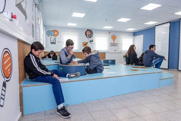מרחב הלימוד החדש בבית הספר עירוני ה' (צילום: דוברות עיריית מודיעין מכבים רעות)