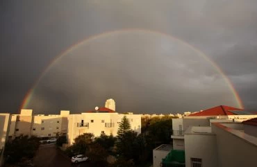 חורף, קשת בענן במודיעין (צילום: גיל כהן מגן)