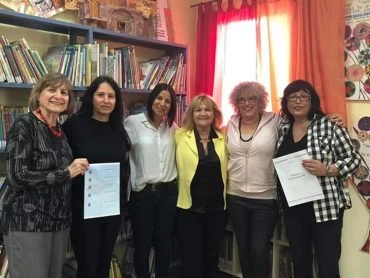 מענק לספריות בתי הספר על ידי ידיד לחינוך - בית ספר חוט השני (צילום: דוברות עיריית מודיעין מכבים רעות)