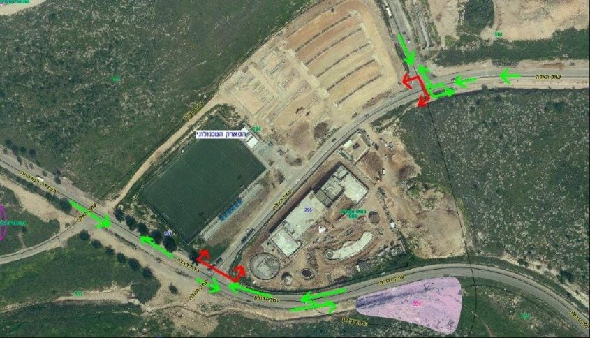הקטע שייסגר (צילום: דוברות עיריית מודיעין מכבים רעות)