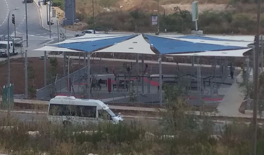 מתחם האימונים בכניסה לשכונת הציפורים - שדרות יצחק רבין (צילום: דוברות עיריית מודיעין מכבים רעות)