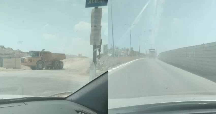 אבק בשכונת אבני חן מודיעין- צילום ועד הפעולה