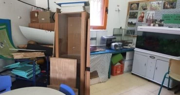 מקלטים לא שמישים בבתי ספר (צילום: דו"ח מבקר העירייה 2018)