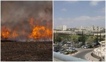 מודיעין, אילוסטרציה שריפה (צילומים: פרטי, אליהו הרשקוביץ)