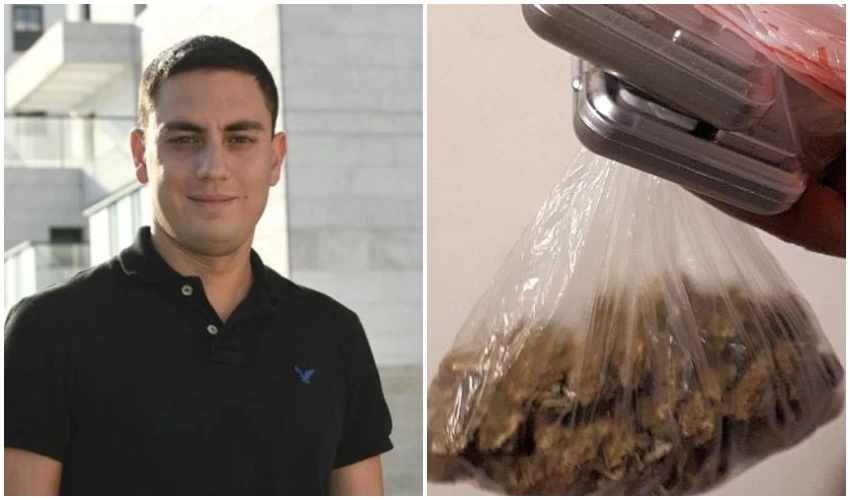 סמים קלים, אלעד שמעונוביץ (צילומים: דוברות המשטרה, פרטי)