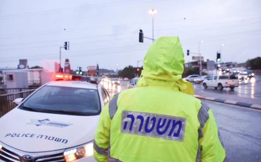 חורף במודיעין (צילום: דוברות המשטרה)