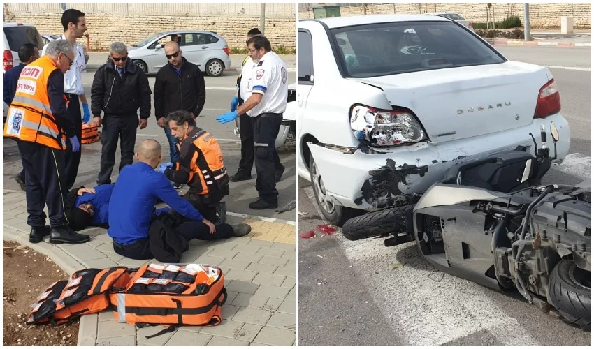 זירת התאונה (צילום: איחוד הצלה)
