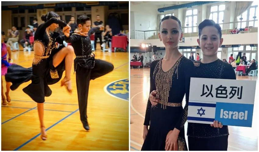 אלון וליאה בתחרות בטייוואן (צילומים: אלה יעקב)