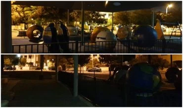 פארק החלל בשעות החשיכה (צילום: רוני איזייק)