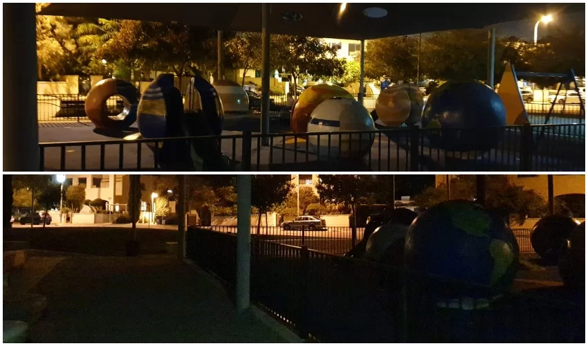 פארק החלל בשעות החשיכה (צילום: רוני איזייק)