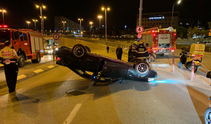 זירת התאונה בעמק דותן (צילום: דוברות איחוד הצלה)