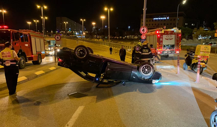 זירת התאונה בעמק דותן (צילום: דוברות איחוד הצלה)