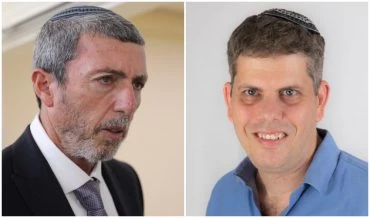 המשנה לראש העיר עמיעד טאוב,השר רפי פרץ (צילומים: עט תקשורת, מארק ישראל סלם)