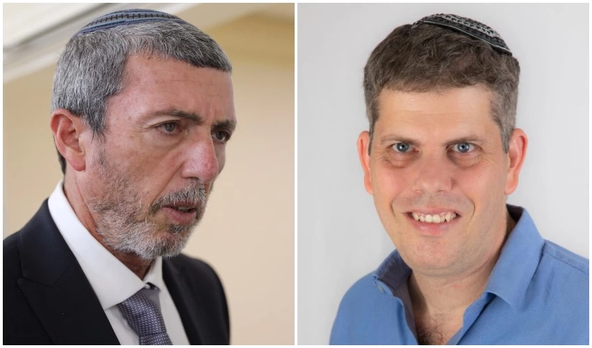 המשנה לראש העיר עמיעד טאוב,השר רפי פרץ (צילומים: עט תקשורת, מארק ישראל סלם)