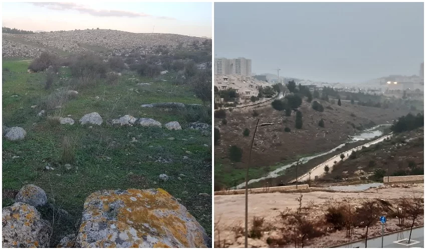 מי גשמים מתנקזים לים, הגבעות הדרומיות (צילומים: ליאור בן דור, תושבים משפיעים במודיעין)