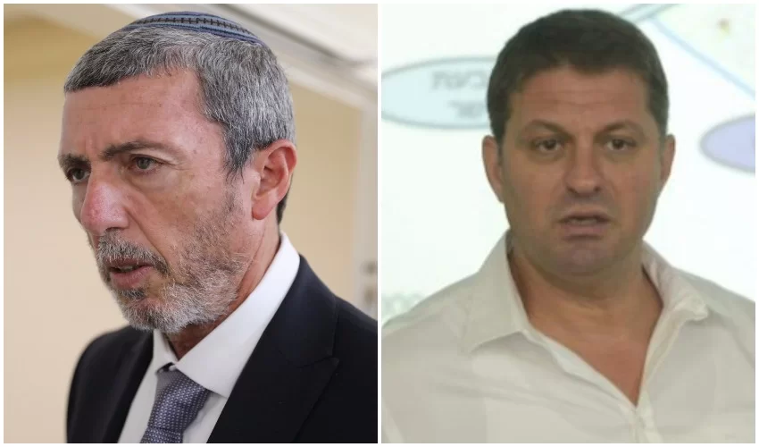ראש העיר חיים ביבס, שר החינוך רפי פרץ (צילומים: דוברות עיריית מודיעין מכבים רעות, מארק ישראל סלם)