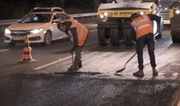 עבודות בכביש (צילום: נתיבי ישראל)