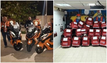 המבנה החדש והמתנדבים (צילום: איחוד הצלה)