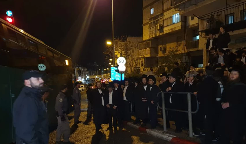 התפרעויות החרדים הקיצוניים בירושלים (צילום: דוברות המשטרה)