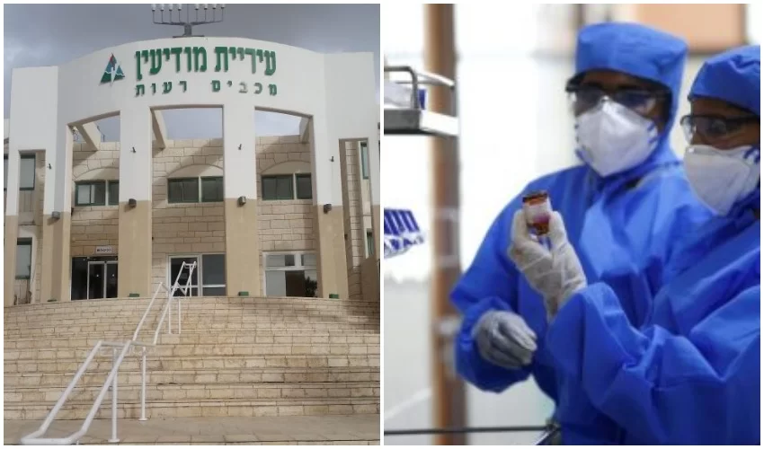 בדיקות לנגיף הקורונה, עיריית מודיעין מכבים רעות (צילומים: רויטרס P. RAVIKUMAR, פרטי)