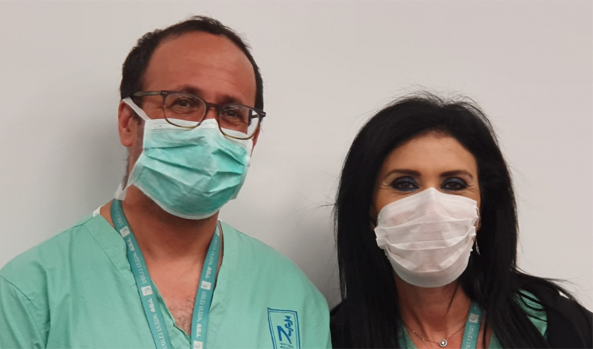 אחות ראשית גולי טל ומנהל המחלקה ד"ר יוני שפירא (צילום: פרטי)