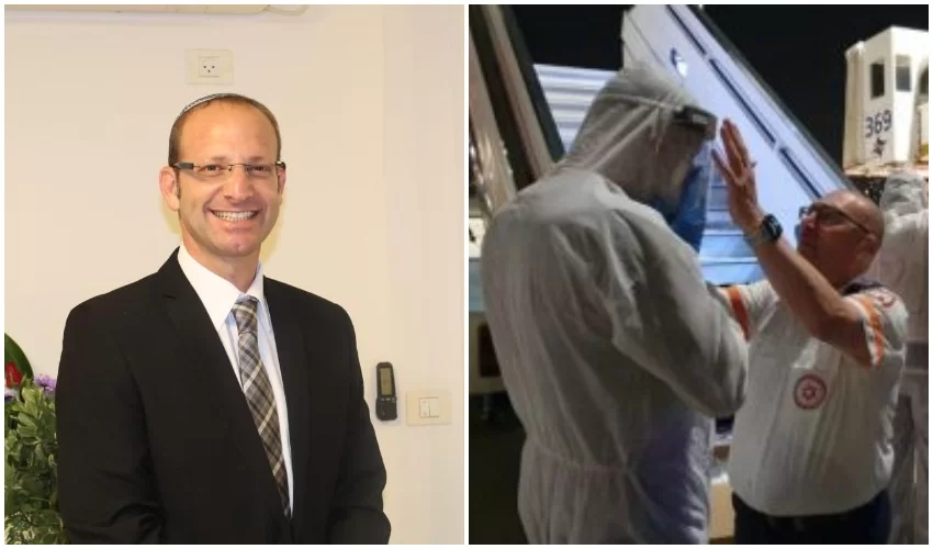 חשש מהתפרצות הקורונה, הרב רייף (צילום: תיעוד מבצעי מד"א, פרטי)