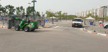 מתחם לבדיקות קורונה במודיעין (צילום: דוברות עיריית מודיעין)