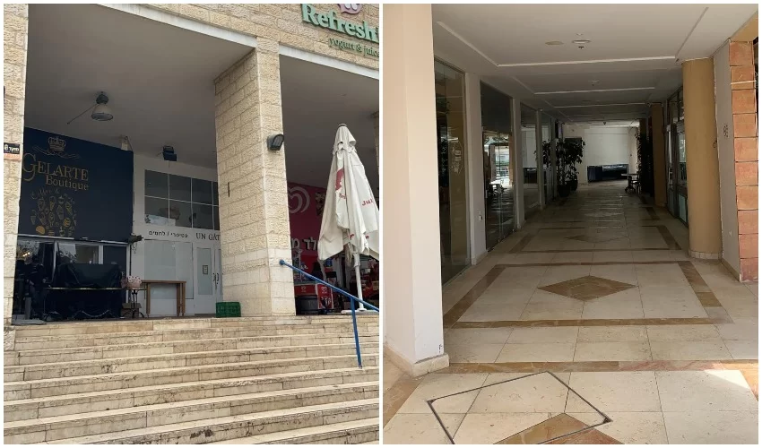 מרכז מסחרי לב רעות, מרכז מסחרי מלר"ז - בימי משבר הקורונה (צילומים: מוטי לוי, נהר גפן)