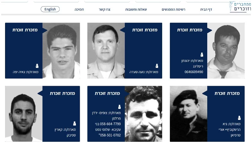מיזם 'מתחברים וזוכרים' (צילום מסך מתוך אתר המיזם)