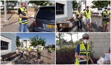 מתנדבי ידידים בעת משבר הקורונה (צילום: ארגון ידידים)