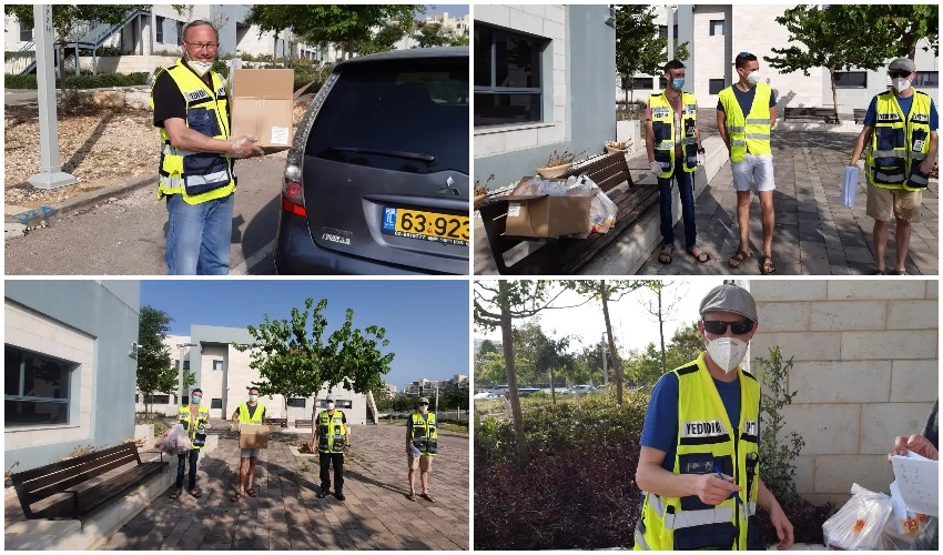 מתנדבי ידידים בעת משבר הקורונה (צילום: ארגון ידידים)