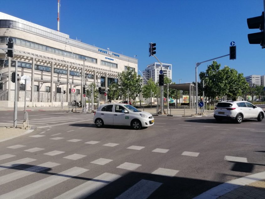 הסדרת צומת מרומזר במע"ר (צילום: דוברות עיריית מודיעין מכבים רעות)