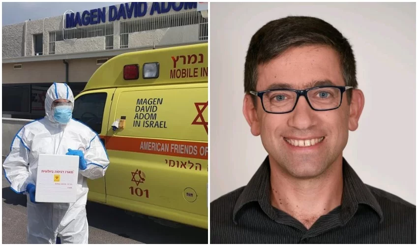 עמיחי זליג, בדיקות קורונה (צילומים: חורחה נובומינסקי, תיעוד מבצעי מד"א)