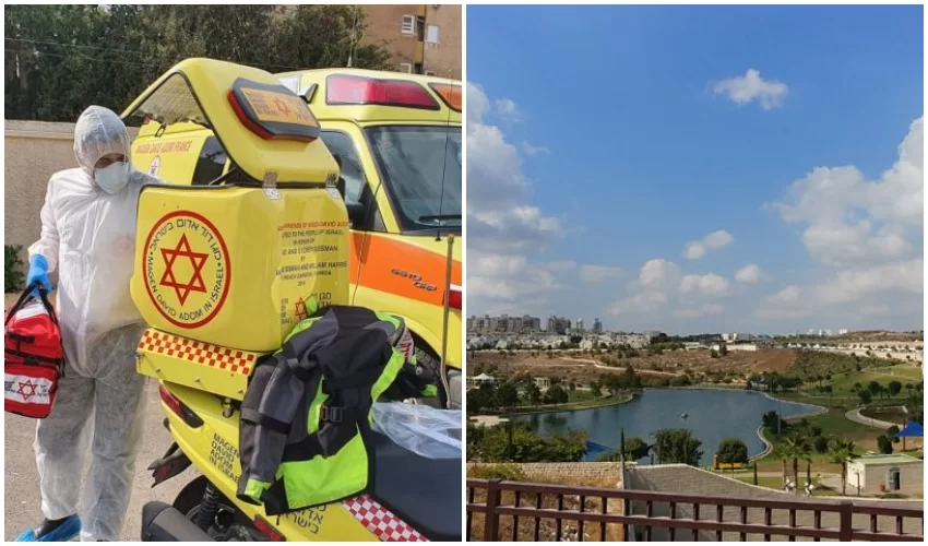מודיעין, בדיקות קורונה (צילומים: דשה אברמנקו, תיעוד מבצעי מד"א)