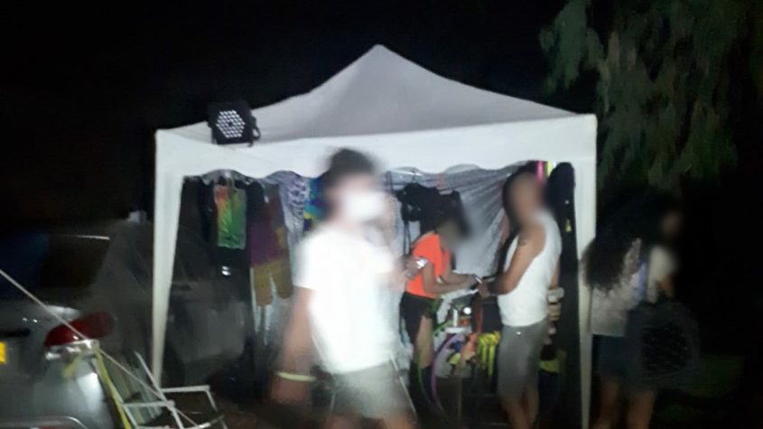 מסיבת הטבע ביער בן שמן בסופ"ש (צילום: דוברות המשטרה)