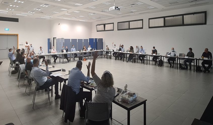 אולם מועצת עיריית מודיעין (צילום: דוברות עיריית מודיעין מכבים רעות)
