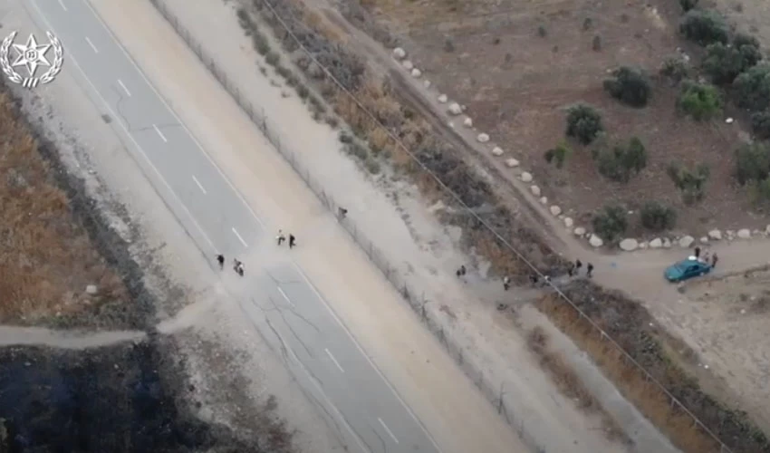 מבצע לתפיסת שב"חים במודיעין (צילום: דוברות המשטרה)