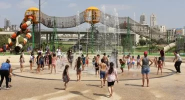 המזרקות בפארק ענבה (צילום: דוברות עיריית מודיעין)